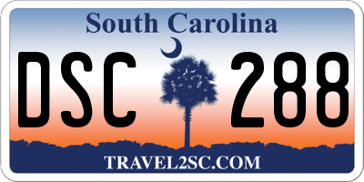 SC license plate DSC288
