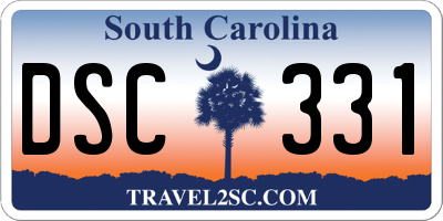 SC license plate DSC331