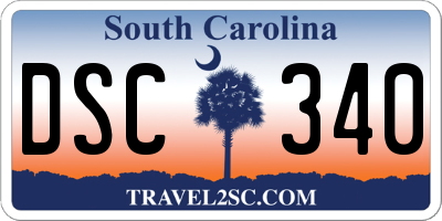 SC license plate DSC340