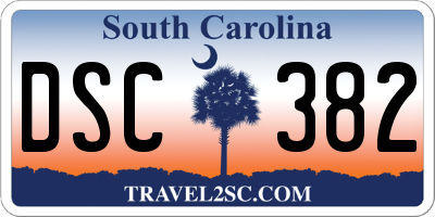SC license plate DSC382