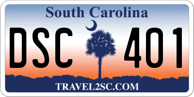 SC license plate DSC401
