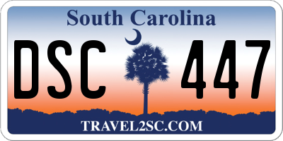 SC license plate DSC447