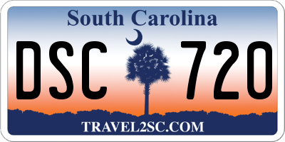 SC license plate DSC720