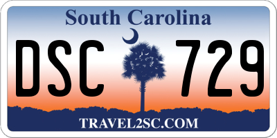 SC license plate DSC729