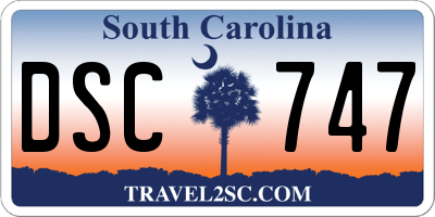 SC license plate DSC747