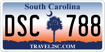 SC license plate DSC788