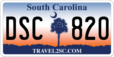 SC license plate DSC820