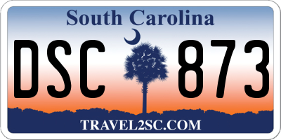 SC license plate DSC873