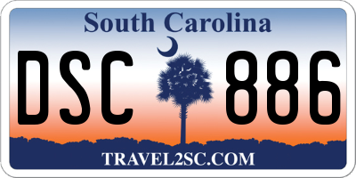 SC license plate DSC886