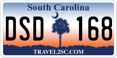 SC license plate DSD168