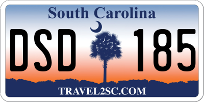 SC license plate DSD185