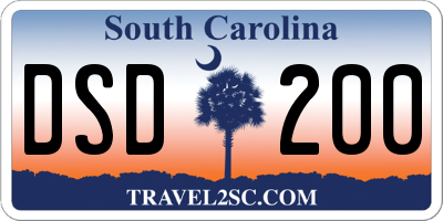 SC license plate DSD200