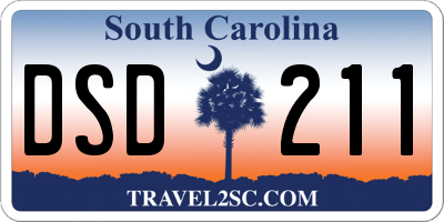 SC license plate DSD211