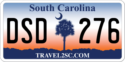 SC license plate DSD276