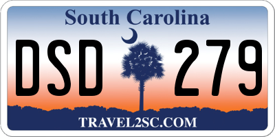 SC license plate DSD279
