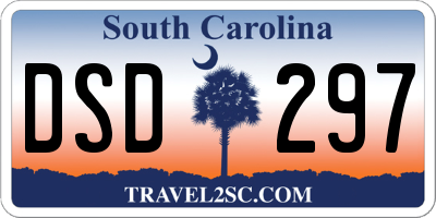 SC license plate DSD297