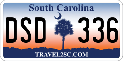 SC license plate DSD336