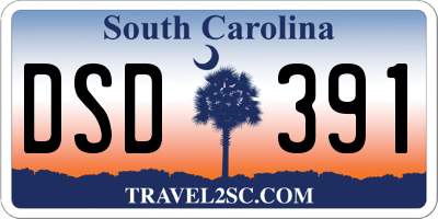 SC license plate DSD391