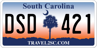 SC license plate DSD421