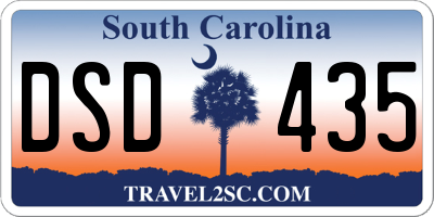 SC license plate DSD435