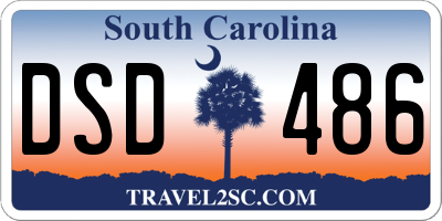 SC license plate DSD486