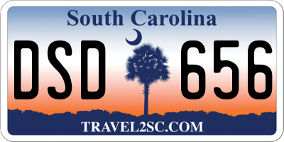 SC license plate DSD656