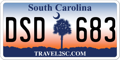 SC license plate DSD683