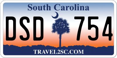 SC license plate DSD754