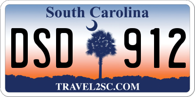 SC license plate DSD912