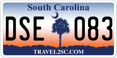 SC license plate DSE083