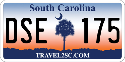 SC license plate DSE175