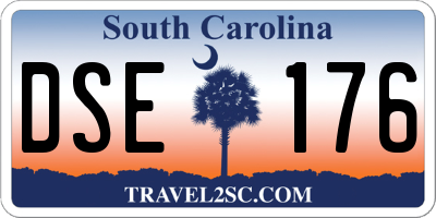 SC license plate DSE176