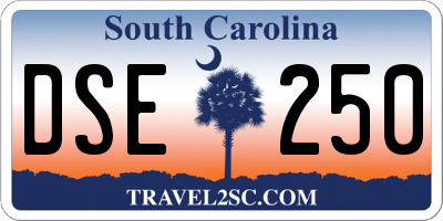 SC license plate DSE250