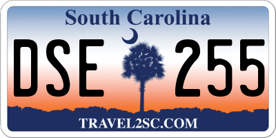 SC license plate DSE255