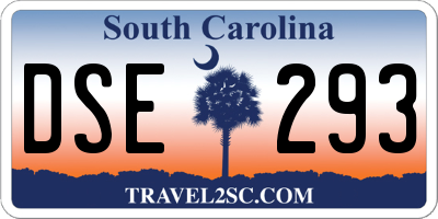 SC license plate DSE293