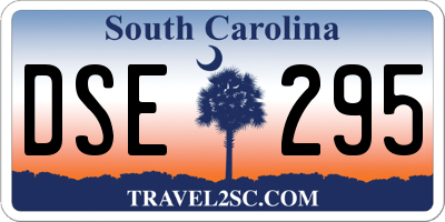 SC license plate DSE295