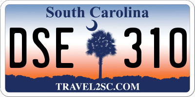 SC license plate DSE310