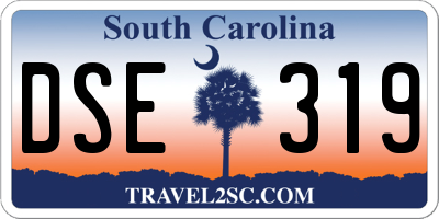 SC license plate DSE319