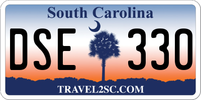 SC license plate DSE330