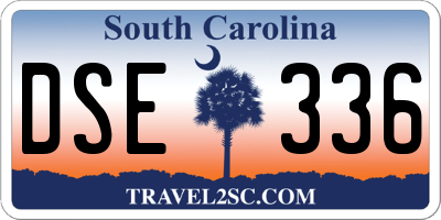 SC license plate DSE336
