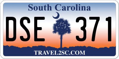 SC license plate DSE371