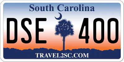 SC license plate DSE400
