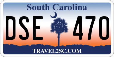 SC license plate DSE470