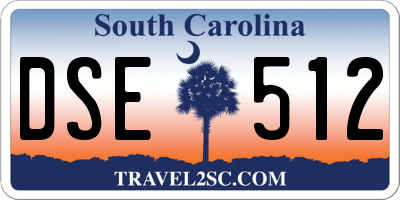 SC license plate DSE512