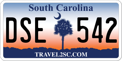 SC license plate DSE542