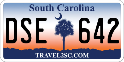 SC license plate DSE642