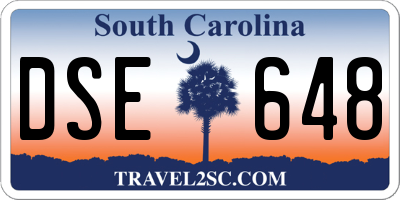 SC license plate DSE648
