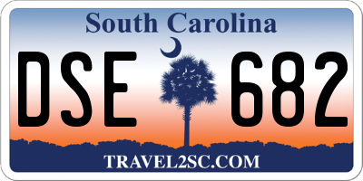 SC license plate DSE682