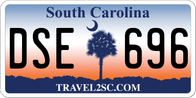 SC license plate DSE696