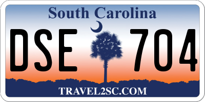 SC license plate DSE704